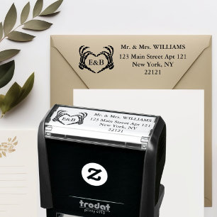 Wedding Skeleton Personalised Return Address Self-inking Stamp