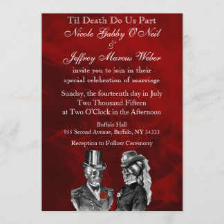 Wedding Skeleton Skulls Invitation