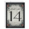 Wedding Skeletons Black & Grey Table Numbers