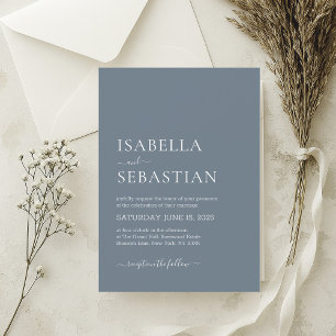 Wedding Slate Gray Invitation