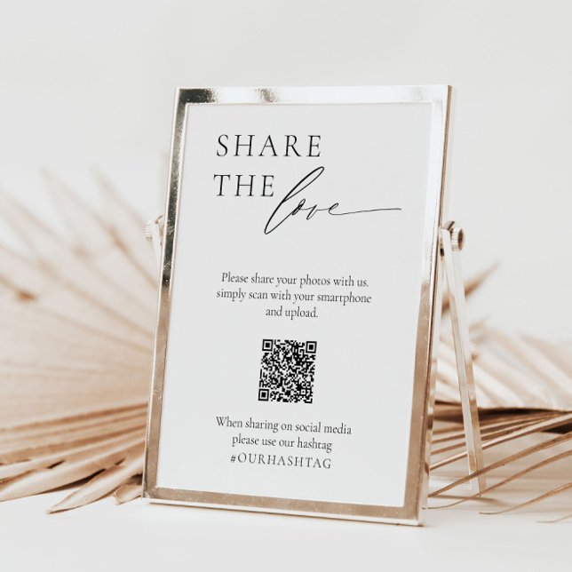 Wedding Social Media Table Sign with QR code (Creator Uploaded)