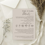 Wedding Soft Beige Finer Details Invitation<br><div class="desc">Wedding Soft Beige Finer Details</div>