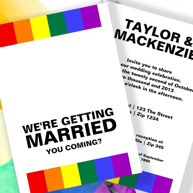 Wedding Sounds Gay Fun Rainbow Pride Invitation (Wedding Sounds Gay Fun Rainbow Pride Invitation by Ricaso
Sounds gay, I'm in LGBTQ same sex wedding
)