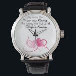 Wedding Souvenirs, Gifts, Giveaways for Guests Watch<br><div class="desc">Click our store My Wedding Souvenirs to see all our designs for favour boxes, keychains, magnets, cards, chocs, charms, necklaces, and watches for souvenirs as a 'Thank You' for wedding guests, bridesmaids, the bride & groom or the best man. Change the wording, fonts and colours to suit your requirements. Change...</div>