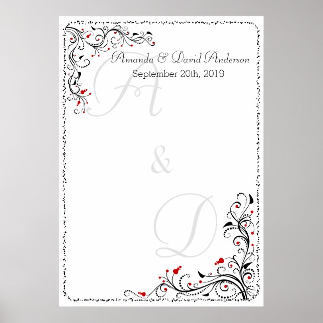 Wedding Special Event Seating Chart or Guestbook (Front)