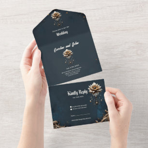 Wedding Spider – Guardian of the Moon Bloom. All In One Invitation