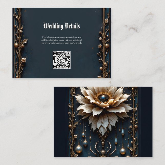 Wedding Spider – Guardian of the Moon Bloom. Enclosure Card (Front/Back)