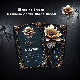 Wedding Spider – Guardian of the Moon Bloom. RSVP Card