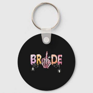 Wedding Spooky Halloween Skeleton Bride Just Marri Key Ring
