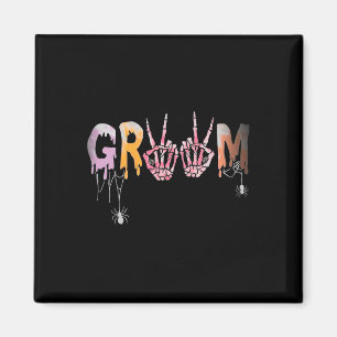 Wedding Spooky Halloween Skeleton Groom Just Marri Magnet