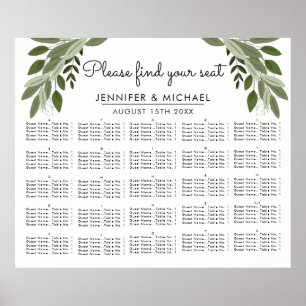 Wedding Sprigs - Alphabetical Seating Chart
