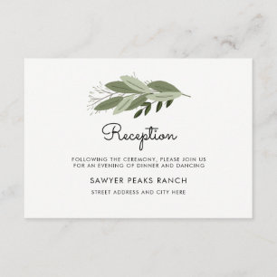 Wedding Sprigs Reception Card