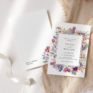 Wedding Spring Flower Garden Frame  Invitation