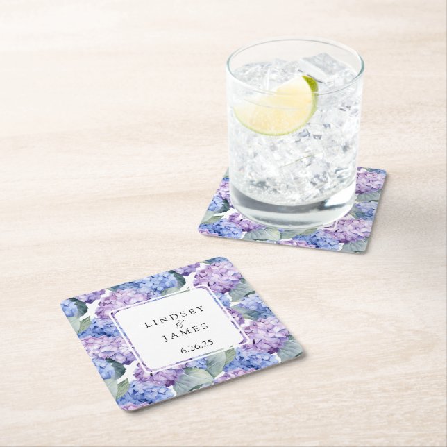 Wedding  square paper coaster (Insitu)