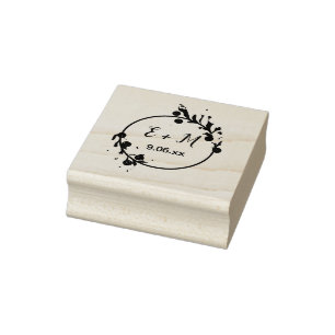 Wedding stamp, save the date rubber stamp