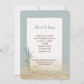 Wedding Starfish Message In A Bottle Invitation (Back)