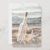 Wedding Starfish Message In A Bottle Invitation (Front)