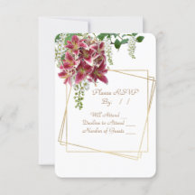 Wedding Stargazer Floral RSVP Card