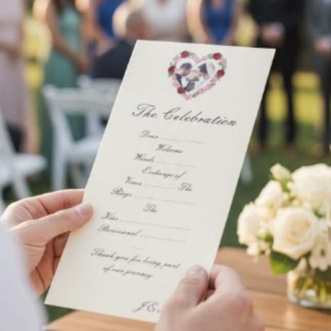 Wedding Stationery - Cream Wedding Program (Creator Uploaded)