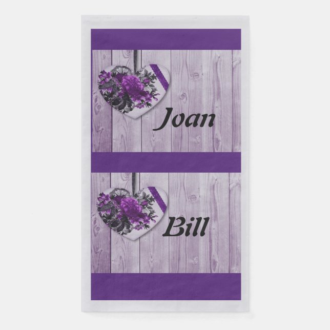 Wedding Stationery Napkin (Front)