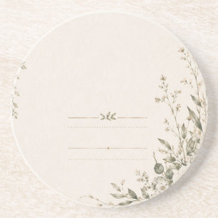 Wedding Stationery with Natural Botanical Charm Coaster
