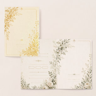 Wedding Stationery with Natural Botanical Charm Foil Card