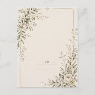Wedding Stationery with Natural Botanical Charm Postcard