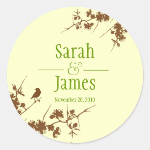 Wedding Stcker Classic Round Sticker