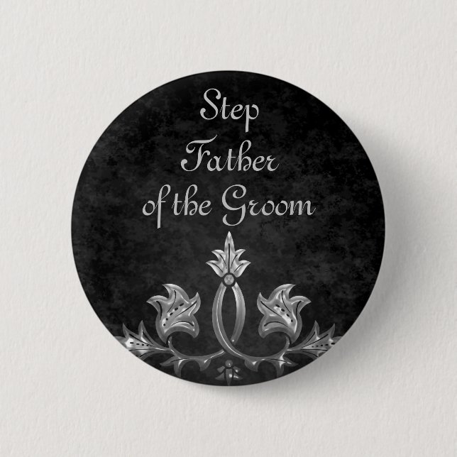 Wedding Step Father 6 Cm Round Badge (Front)