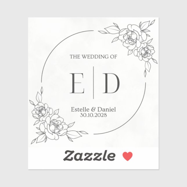 Wedding sticker (Sheet)