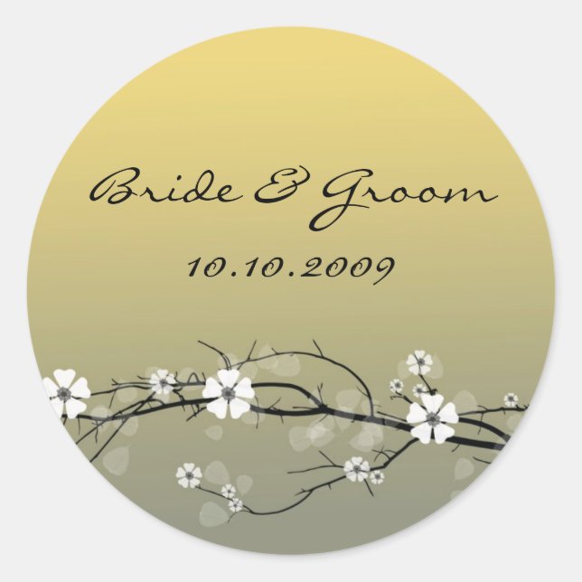 Wedding Sticker blossoms branch (Front)