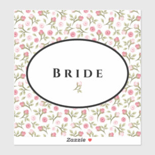 Wedding Sticker Bride Roses