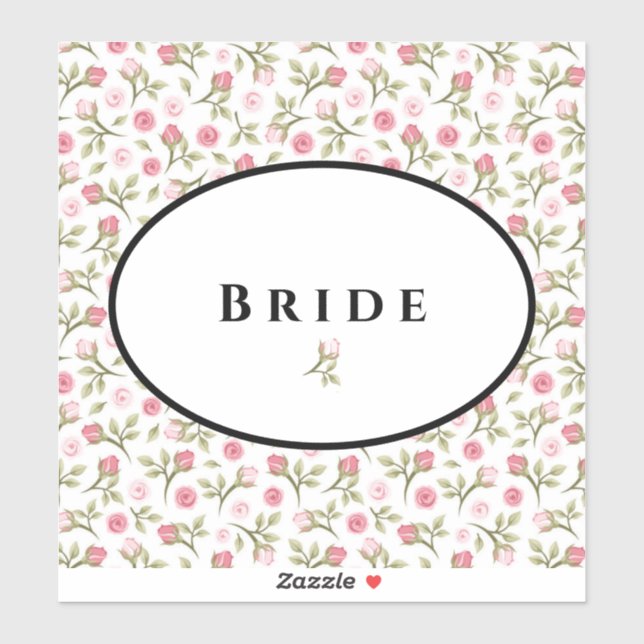 Wedding Sticker Bride Roses (Sheet)