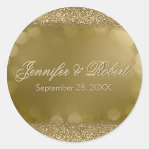 Wedding Sticker Gold