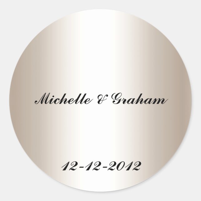 Wedding Sticker silver (Front)