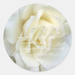 Wedding sticker...something borrowed classic round sticker