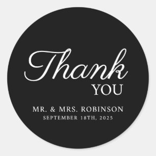 Wedding sticker thank you.