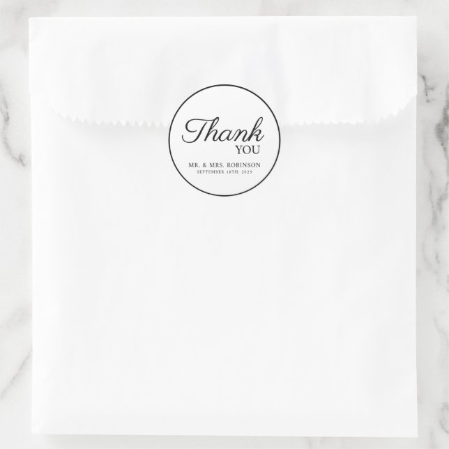 Wedding sticker thank you. (Bag)