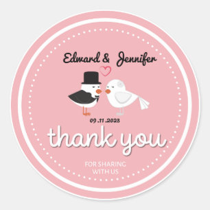 Wedding Sticker Thank You for joining us