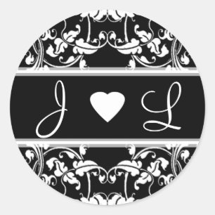 Wedding Stickers Bride And Groom Initials