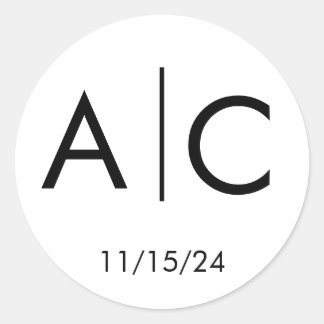 wedding stickers! classic round sticker