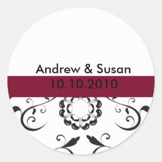 Wedding Stickers - coral flowers red