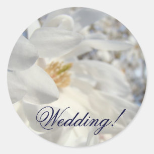 Wedding! stickers Invitation Cards White Floral