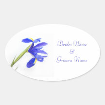 Wedding Stickers - Purple Iris Flower