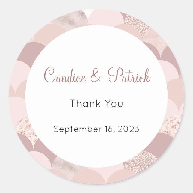 Wedding Stickers, Wedding Labels, Script Love  Classic Round Sticker (Front)