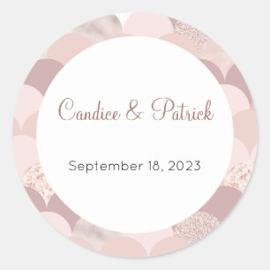 Wedding Stickers, Wedding Labels, Script Love Classic Round Sticker