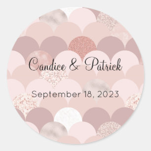 Wedding Stickers, Wedding Labels, Script Love Classic Round Sticker