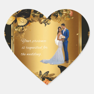 Wedding stikers heart sticker