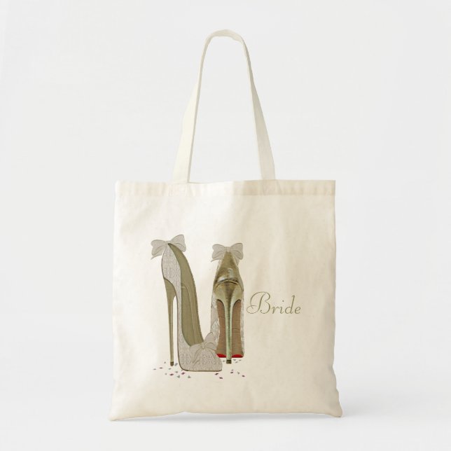 Wedding Stiletto High Heels Tote Bag (Front)