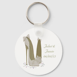 Wedding Stiletto Shoes Art Gifts Key Ring